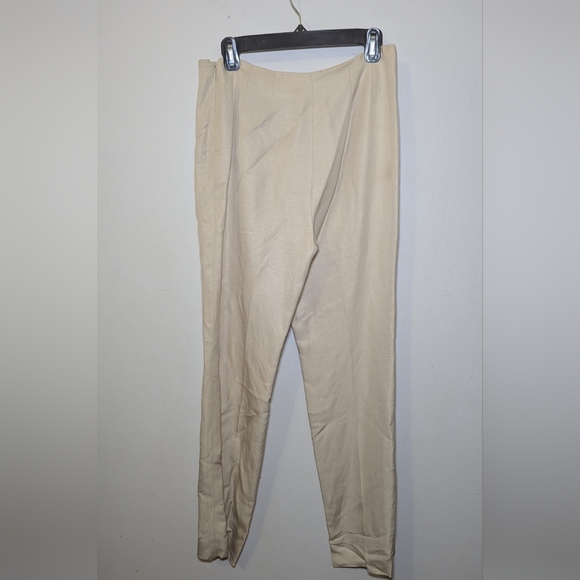 Dana Buchman Cream Linen-Silk Blend Pants Straight Leg Women's Size 6 - Picture 4 of 5
